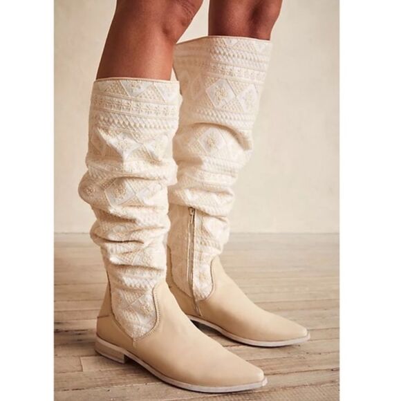 Free People Bren Textile Slouch Boot - Picture 1 of 12